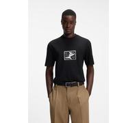 T-Shirt HUGO "Darise", Jungen, Gr. M, schwarz002, Single Jersey, Obermaterial: 100% Baumwolle, unifarben, relaxed fit normal, Rundhals, abgesteppte Kante, Shirts T-Shirt, Reine Baumwolle, Relaxed Fit,
