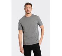 T-Shirt HUGO "Dero", Damen, Gr. XXL, dunkelgrau025, Single Jersey, Obermaterial: 100% Baumwolle, unifarben, regular fit normal, Rundhals, abgesteppte Kante, Shirts T-Shirt, Rundhalsausschnitt, Regular