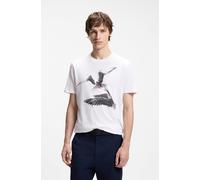 HUGO T-Shirt aus Baumwoll-Jersey mit Tier-Artwork - Style Dirunn, 50564143 Weiß M