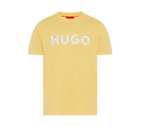 T-Shirt HUGO "Dulivio", Damen, Gr. XXL, medium gelb721, Single Jersey, Obermaterial: 100% Baumwolle, unifarben, regular fit normal, Rundhals, abgesteppte Kante, Shirts T-Shirt, Rundhalsausschnitt, Reg