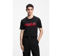 T-Shirt HUGO "Dulivio", Herren, Gr. XL, schwarz001, Single Jersey, Obermaterial: 100% Baumwolle, unifarben, regular fit normal, Rundhals, abgesteppte Kante, Shirts T-Shirt, Rundhalsausschnitt, Regular