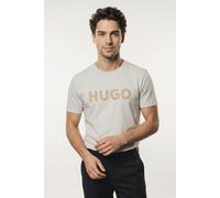 T-Shirt HUGO "Dulivio", Herren, Gr. XXL, natural105, Single Jersey, Obermaterial: 100% Baumwolle, unifarben, regular fit normal, Rundhals, abgesteppte Kante, Shirts T-Shirt, Rundhalsausschnitt, Regula