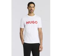 HUGO T-Shirt Dulivio Damen Kurzarm Rundhals 100% Baumwolle Label-Schriftzug Weiß XXL