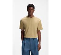 T-Shirt HUGO, Herren, Gr. XL, medium beige269, Single Jersey, Obermaterial: 100% Baumwolle, unifarben, relaxed fit normal, Rundhals, abgesteppte Kante, Shirts T-Shirt, Rundhalsausschnitt, Relaxed Fit,