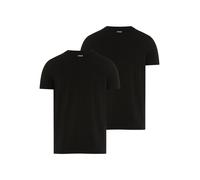 HUGO T-Shirts Herren Regular Fit Rundhals Kurzarm Baumwolle Schwarz M