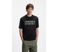 HUGO T-Shirt aus Baumwoll-Jersey mit Logo-Grafik - Style Nerpient, 50566041 Schwarz XXL