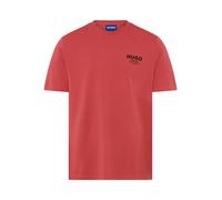 HUGO Blue Regular Fit T-Shirt aus reiner Baumwolle Modell 'NESPTEE' in Hellrot, Größe L