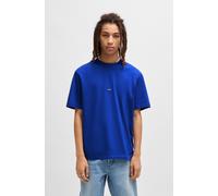 T-Shirt HUGO BLUE "Nieros", Herren, Gr. XL, blau (open blau493), Single Jersey, Obermaterial: 100% Baumwolle, unifarben, regular fit hüftlang, Rundhals, eingesetzt normaler Saum, Shirts T-Shirt, mit L