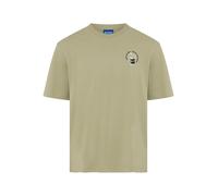 T-Shirt HUGO "Nurobos", Herren, Gr. M, beige overflow925, Single Jersey, Obermaterial: 100% Baumwolle, unifarben, regular fit normal, Rundhals, abgesteppte Kante, Shirts T-Shirt, Rundhalsausschnitt, R