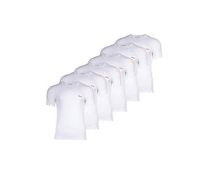 T-Shirt HUGO "T-Shirt T-SHIRT RN TRIPLET P 10217251 02 6er Pack", Herren, Gr. L, weiß, Obermaterial: 100% Baumwolle CO., Shirts T-Shirt (89246023-L) weiß