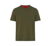 T-Shirt HUGO UNDERWEAR "Austin T-Shirt", Herren, Gr. L (52), grün (dunkelgrün 309), Single Jersey, Obermaterial: 60% Baumwolle, 40% Polyester, gerade, Rundhals, eingesetzt eingefasste Kante, Shirts T-