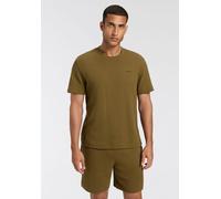 T-Shirt HUGO UNDERWEAR "Austin T-Shirt", Herren, Gr. S, grün (open grün 355), Single Jersey, Obermaterial: 60% Baumwolle, 40% Polyester, gerade, Rundhals, eingesetzt eingefasste Kante, Shirts T-Shirt,