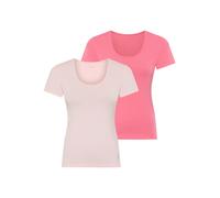HUGO Zweierpack T-Shirts aus Stretch-Baumwolle - Style TWIN T-SHIRT RN, 50545688 Weiß / Pink M