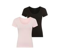 T-Shirt HUGO UNDERWEAR, Damen, Gr. S, open pink 693, Jersey, Obermaterial: 95% Baumwolle, 5% Elasthan, Basic, regular fit, Rundhals, Shirts T-Shirt, regular fit, Rundhals (20521036-S) open pink 693