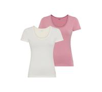 T-Shirt HUGO UNDERWEAR, Damen, Gr. XS, open pink 691, Jersey, Obermaterial: 95% Baumwolle, 5% Elasthan, Basic, regular fit, Rundhals, Shirts T-Shirt, regular fit, Rundhals (82735345-XS) open pink 691