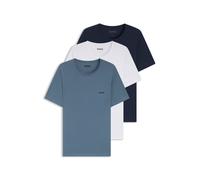 HUGO Dreierpack T-Shirts aus Baumwolle - Style T-SHIRT RN TRIPLET P, 50532811 Weiß / Blau L