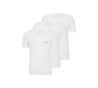T-Shirt HUGO UNDERWEAR "RN TRIPLET P", Herren, Gr. L (52), weiß, Jersey, Obermaterial: 100% Baumwolle, Basic, Rundhals, Shirts T-Shirt (79699301-L) weiß