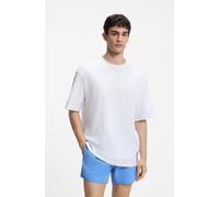 HUGO Oversized-Fit T-Shirt aus Baumwolle mit fortlaufendem Logo-Print - Style TIKI T-SHIRT, 50561117 Weiß XXL