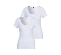 HUGO Damen Twin Rn T-Shirt, White100, XL EU