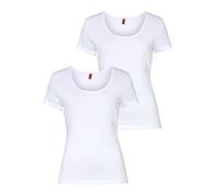 HUGO Damen T-Shirt Twin Basic – 2er-Pack Weiß – XS