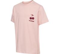 T-Shirt HUMMEL "HMLJR REG GRAPHIC T-SHIRT S/S", Mädchen, Gr. 122/128, rosa (pale lila), Obermaterial: 100% Baumwolle, normal normal, Rundhals, Shirts T-Shirt, normale Passform, für Kinder und Jugendli