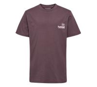 T-Shirt HUMMEL "HMLJR REG GRAPHIC T-SHIRT S/S", Mädchen, Gr. 158/164, schwarz plum, Obermaterial: 100% Baumwolle, normal normal, Rundhals, Shirts T-Shirt, normale Passform, für Kinder und Jugendliche,
