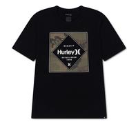 T-Shirt HURLEY "HRLB CAMO PRINT FILL POOLSIDE", Jungen, Gr. 128, schwarz, Obermaterial: 80% Viskose, 20% Baumwolle, normal, Rundhals, Shirts T-Shirt (45295902-128) schwarz