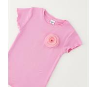 T-Shirt IDO "BABY GIRL SUMMER T-SHIRT", Mädchen, Gr. 4A, pink, 78% Viskose, 19% Polyester, 3% Elasthan, Shirts T-Shirt (34546560-104) pink