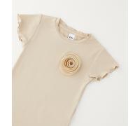 T-Shirt IDO "BABY GIRL SUMMER T-SHIRT", Mädchen, Gr. 7A, beige, 78% Viskose, 19% Polyester, 3% Elasthan, Shirts T-Shirt (63985339-122) beige