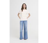 ICHI IHCAMINO Damen T-Shirt Shirt Kurzarm Rundhals Regular fit, Größe:XL, Farbe:Cloud Dancer w. Multi (203234)
