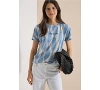 Damen T-Shirt im Ausbrenner-Look mit Wording