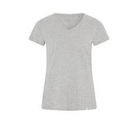 Detto Fatto Jersey-Shirt mit V-Neck im Basic-Look Hell Grau (Light Grey) 34