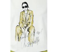 T-Shirt im Relaxed Fit mit Frontprint weiß 42