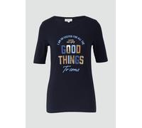 T-Shirt im Slim Fit mit Artwork 46 blau 2167884.59D1.46