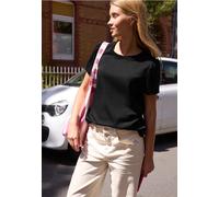 Street One - T-Shirt mit Puffärmeln schwarz - Gr. - 38