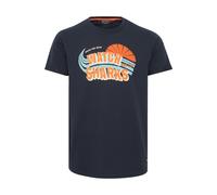 T-Shirt INDICODE "T-Shirt IDDaniel", Herren, Gr. L, blau (navy), Obermaterial: 100% Baumwolle CO., Shirts T-Shirt (68806316-L) navy