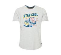 Indicode IDDaniel Herren T-Shirt Kurzarm Shirt mit Print Rundhals-Ausschnitt Frontprint hochwertige Baumwoll-Qualität, Größe:XL, Farbe:Light Grey Mix (913)