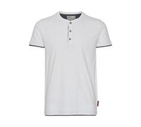 Indicode IDTony Herren T-Shirt Kurzarm Shirt mit Grandad-Ausschnitt Baumwollmischung Regular fit, Größe:M, Farbe:Off-White (002)