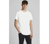 T-Shirt JACK & JONES "BASHER TEE", Damen, Gr. L, weiß (cloud dancer), Jersey, Obermaterial: 100% Baumwolle, unifarben, normal Po-bedeckend, Rundhals, Shirts T-Shirt (86996814-L)