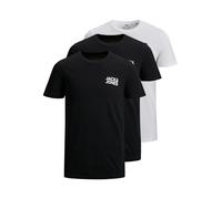 JACK & JONES Herren Jjecorp Logo Tee O-Neck 3pk Mp T Shirt, Schwarz, L EU