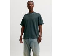 T-Shirt JACK & JONES "JJEBARRON TEE SS O-NECK NOOS", Herren, Gr. L, scarab, Jersey, Obermaterial: 52% Baumwolle, 31% Polyester, 17% Elastomultiester, unifarben, loose fit normal, Rundhals, Shirts T-Sh