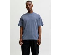 T-Shirt JACK & JONES "JJEBARRON TEE SS O-NECK NOOS", Jungen, Gr. L, turbulence, Jersey, Obermaterial: 52% Baumwolle, 31% Polyester, 17% Elastomultiester, unifarben, loose fit normal, Rundhals, Shirts