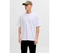 T-Shirt JACK & JONES "JJEBARRON TEE SS O-NECK NOOS", Jungen, Gr. L, weiß, Jersey, Obermaterial: 52% Baumwolle, 31% Polyester, 17% Elastomultiester, unifarben, loose fit normal, Rundhals, Shirts T-Shir