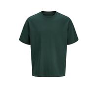 T-Shirt JACK & JONES "JJEBARRON TEE SS O-NECK NOOS", Jungen, Gr. S, scarab, Jersey, Obermaterial: 52% Baumwolle, 31% Polyester, 17% Elastomultiester, unifarben, loose fit normal, Rundhals, Shirts T-Sh