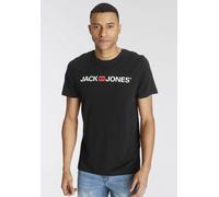 T-Shirt JACK & JONES "JJECORP mit Print, vielseitig kombinierbar für den Alltag", Herren, Gr. 3XL, schwarz, Single Jersey, Obermaterial: 100% Baumwolle, bedruckt, Basic schmal normal, Rundhals, Shirts