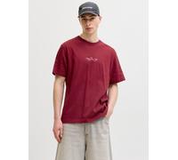 JACK&JONES - JORCASSIS PHOTO BACK TEE SS CREW NECK Cabernet - Gr. - M