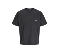 T-Shirt JACK & JONES "JORMAINE WASHED BACK TEE SS CREW NECK", Herren, Gr. S, schwarz, Jersey, Obermaterial: 100% Baumwolle, unifarben, relaxed fit normal, Rundhals, Shirts T-Shirt (69573629-S)