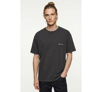 T-Shirt JACK & JONES "JORMAINE WASHED BACK TEE SS CREW NECK", Herren, Gr. XS, grau (schwarz), Jersey, Obermaterial: 100% Baumwolle, unifarben, relaxed fit normal, Rundhals, Shirts T-Shirt (69573629-XS