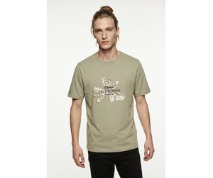 T-Shirt JACK & JONES "JORMONTAUK ELEMENT TEE SS CREW NECK", Jungen, Gr. M, grün (seagrass), Jersey, Obermaterial: 100% Baumwolle, bedruckt, regular fit normal, Rundhals, Shirts T-Shirt (25883159-M) se