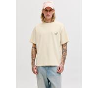 T-Shirt JACK & JONES "JORMONTAUK PHOTO BACK TEE SS CN", Herren, Gr. L, antique weiß, Jersey, Obermaterial: 100% Baumwolle, unifarben, relaxed fit normal, Rundhals, Shirts T-Shirt (43655203-L) antique